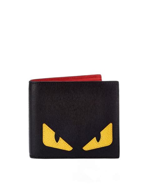 Fendi: Black Bag Bugs Bifold Wallet 